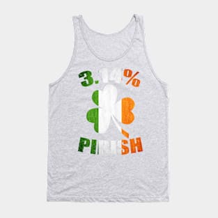 Pi Day St. Patrick's 3.14 Irish Funny Pirish Math Teacher Tank Top